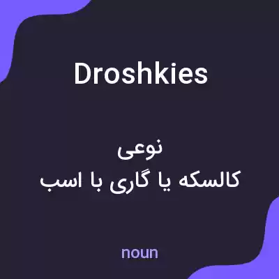 معنی droshkies به فارسی معنی droshkies به فارسی
