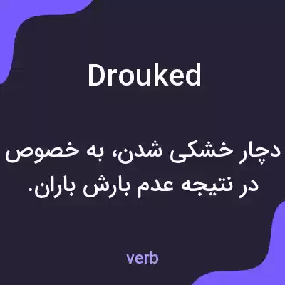 معنی drouked به فارسی معنی drouked به فارسی