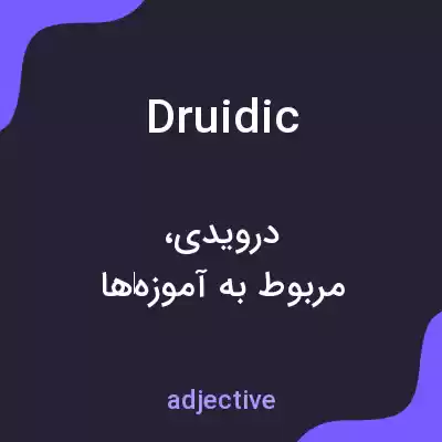 معنی druidic به فارسی معنی druidic به فارسی
