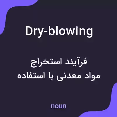 معنی dry-blowing به فارسی معنی dry-blowing به فارسی