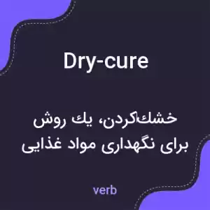 معنی dry-cure به فارسی معنی dry-cure به فارسی