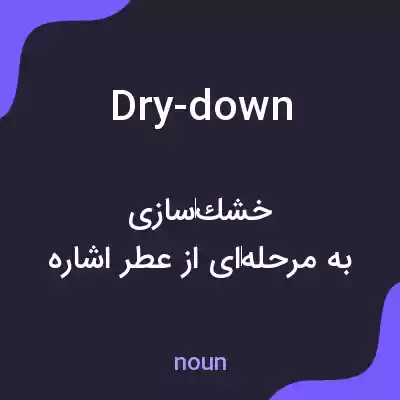 معنی dry-down به فارسی معنی dry-down به فارسی