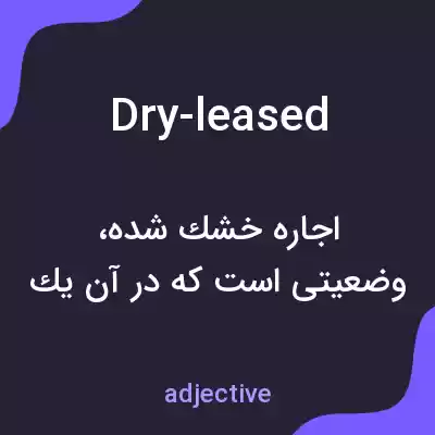 معنی dry-leased به فارسی معنی dry-leased به فارسی