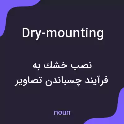 معنی dry-mounting به فارسی معنی dry-mounting به فارسی