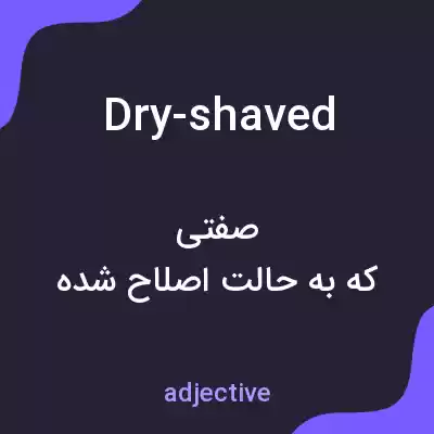 معنی dry-shaved به فارسی معنی dry-shaved به فارسی