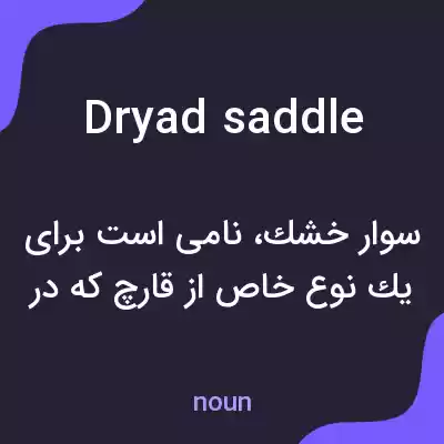 معنی dryad saddle به فارسی معنی dryad saddle به فارسی