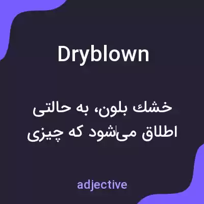 معنی dryblown به فارسی معنی dryblown به فارسی