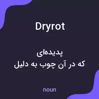 معنی dryrot به فارسی معنی dryrot به فارسی