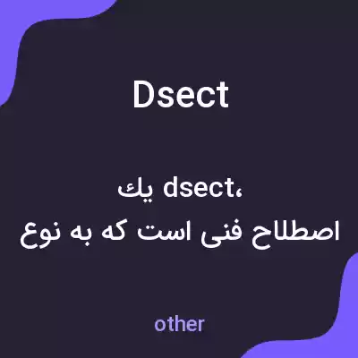 معنی dsect به فارسی معنی dsect به فارسی