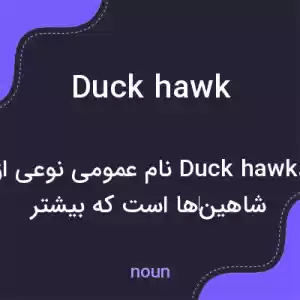 معنی duck hawk به فارسی معنی duck hawk به فارسی