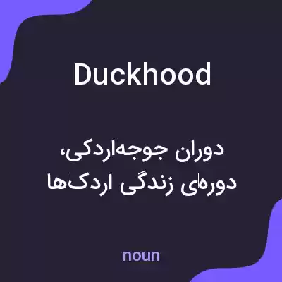 معنی duckhood به فارسی معنی duckhood به فارسی