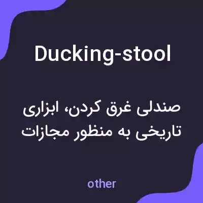 معنی ducking-stool به فارسی معنی ducking-stool به فارسی