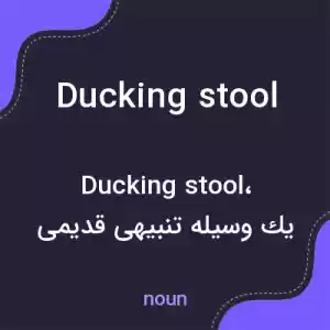 معنی ducking stool به فارسی معنی ducking stool به فارسی