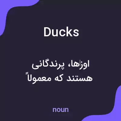 معنی ducks به فارسی معنی ducks به فارسی