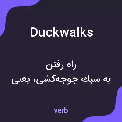 معنی duckwalks به فارسی معنی duckwalks به فارسی