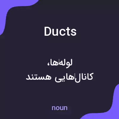 معنی ducts به فارسی معنی ducts به فارسی