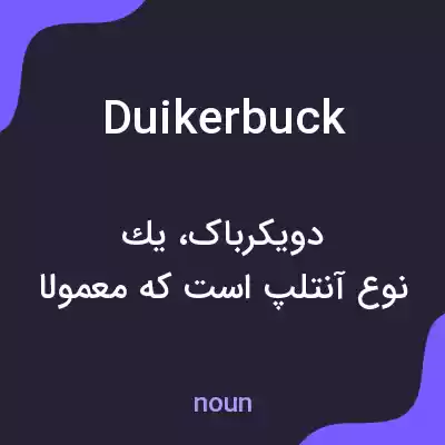 معنی duikerbuck به فارسی معنی duikerbuck به فارسی