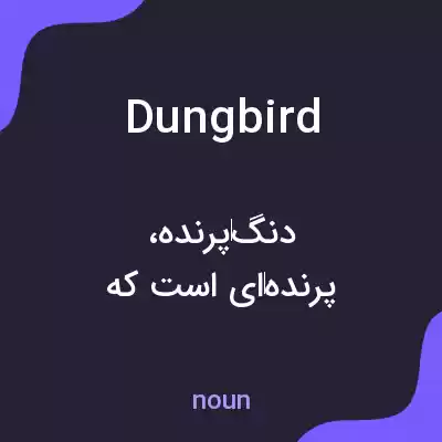 معنی dungbird به فارسی معنی dungbird به فارسی
