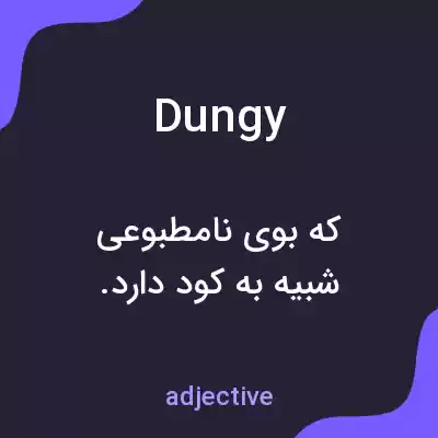 معنی dungy به فارسی معنی dungy به فارسی
