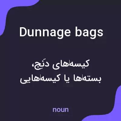 معنی dunnage bags به فارسی معنی dunnage bags به فارسی
