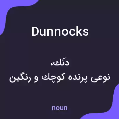 معنی dunnocks به فارسی معنی dunnocks به فارسی