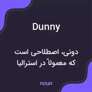 معنی dunny به فارسی معنی dunny به فارسی