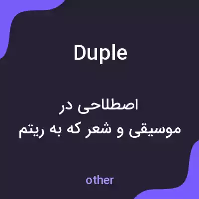 معنی duple به فارسی معنی duple به فارسی
