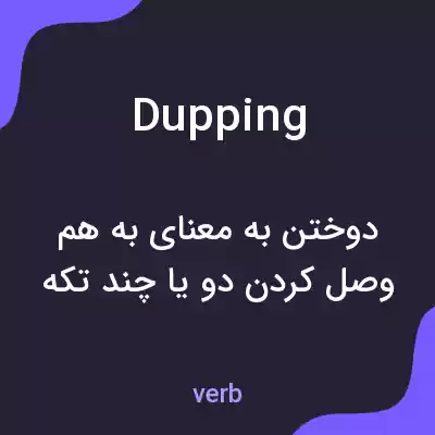 معنی dupping به فارسی