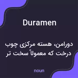 معنی duramen به فارسی