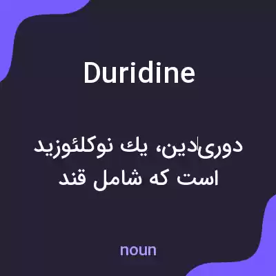 معنی duridine به فارسی معنی duridine به فارسی