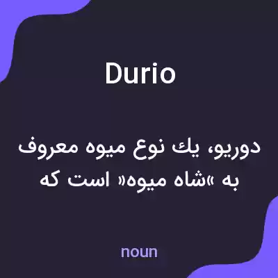 معنی durio به فارسی معنی durio به فارسی