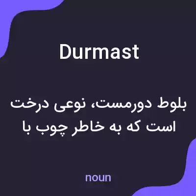 معنی durmast به فارسی معنی durmast به فارسی