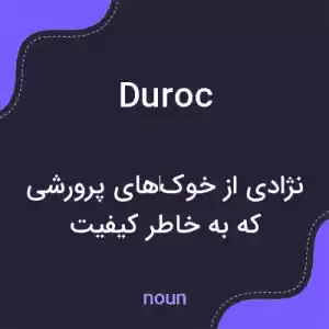 معنی duroc به فارسی معنی duroc به فارسی