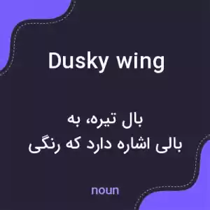 معنی dusky wing به فارسی معنی dusky wing به فارسی