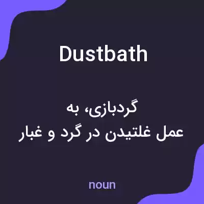 معنی dust bath به فارسی معنی dust bath به فارسی