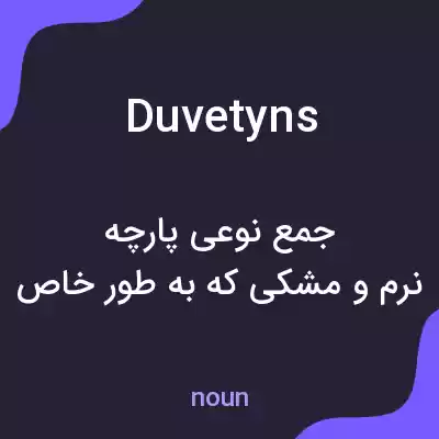 معنی duvetyns به فارسی معنی duvetyns به فارسی