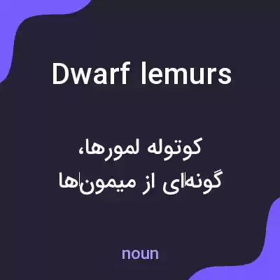 معنی dwarf lemurs به فارسی معنی dwarf lemurs به فارسی