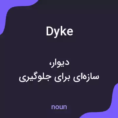 معنی dyke به فارسی معنی dyke به فارسی