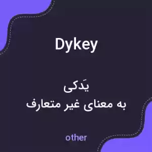 معنی dykey به فارسی معنی dykey به فارسی