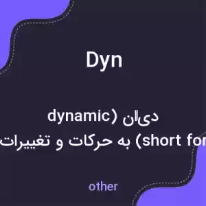 معنی dyn به فارسی