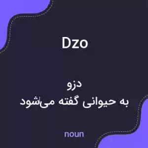 معنی dzo به فارسی معنی dzo به فارسی