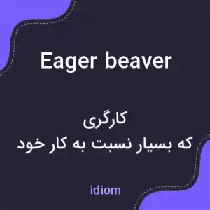 معنی eager beaver به فارسی معنی eager beaver به فارسی