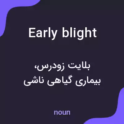 معنی early blight به فارسی معنی early blight به فارسی