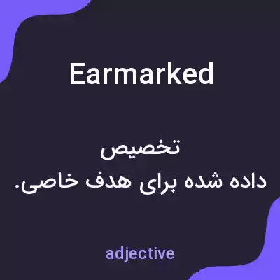 معنی earmarked به فارسی