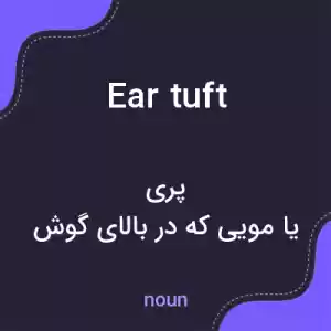 معنی ear tuft به فارسی معنی ear tuft به فارسی