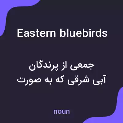 معنی eastern bluebirds به فارسی معنی eastern bluebirds به فارسی