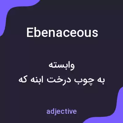 معنی ebenaceous به فارسی معنی ebenaceous به فارسی