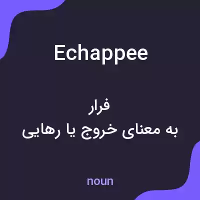 معنی echappee به فارسی معنی echappee به فارسی