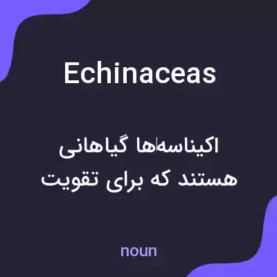 معنی echinaceas به فارسی معنی echinaceas به فارسی