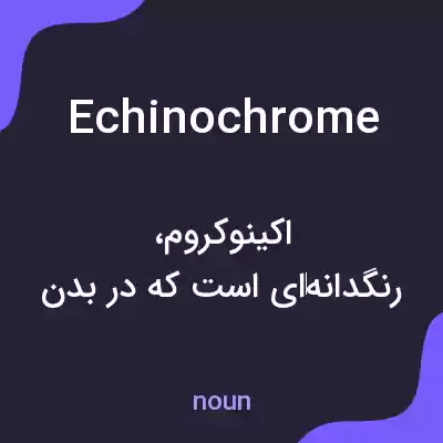 معنی echinochrome به فارسی معنی echinochrome به فارسی